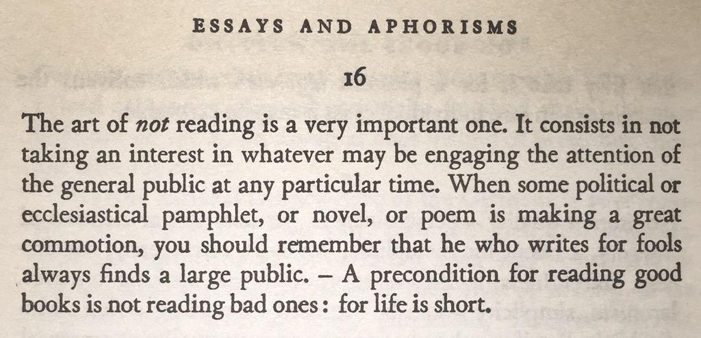 The Art of Not Reading